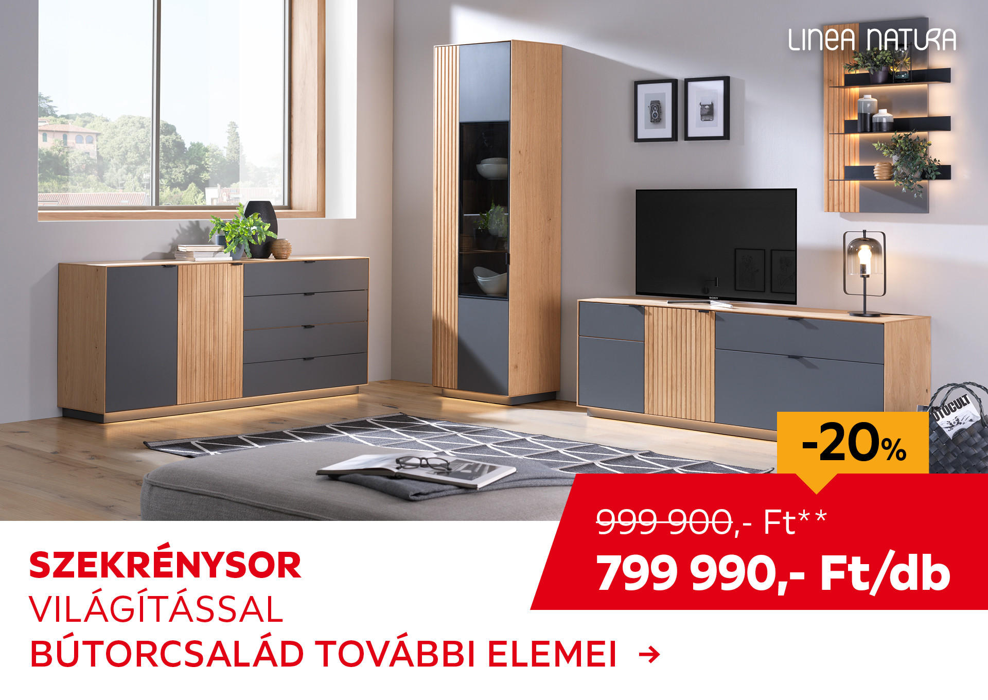 SZEKRÉNYSOR Kiemelt termék 999900 Ft.- helyett 799900 Ft.-