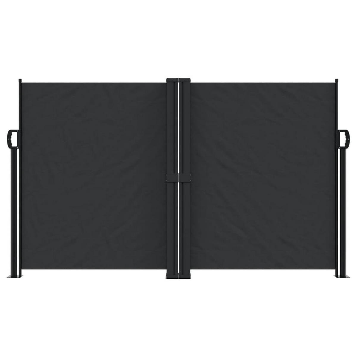 SEITENMARKISE Ausziehbar Schwarz 140x1000 cm - Schwarz, Metall (1000/140cm) - furnicato