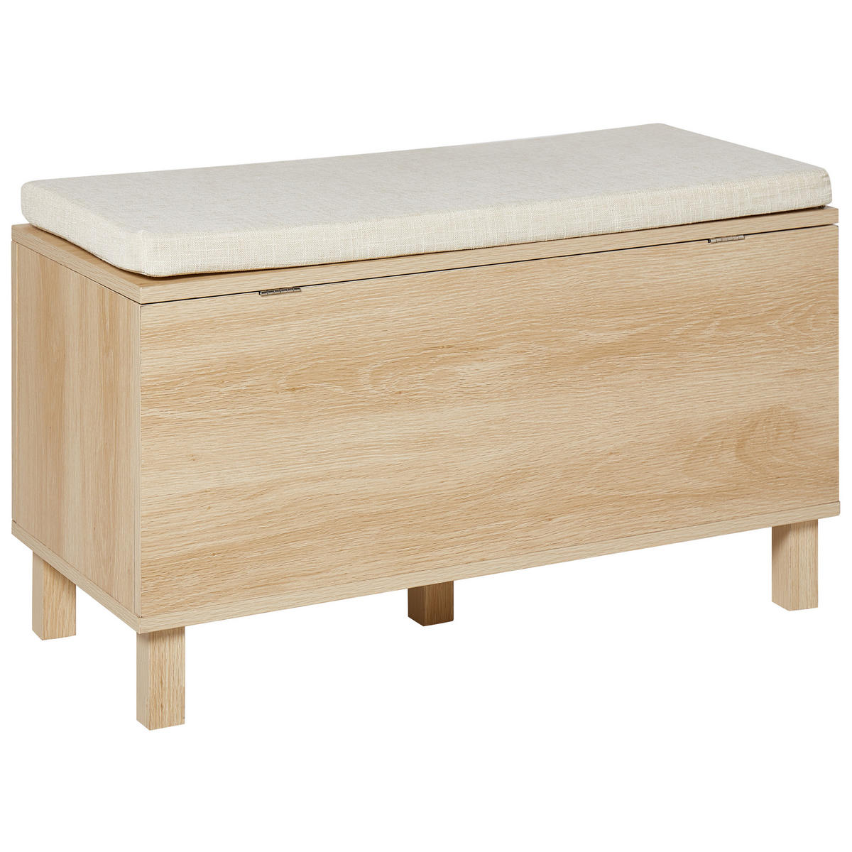 TRUHENBANK Hellbraun Washington - Hellbraun, Holzwerkstoff (80/47/35cm) - Beliani