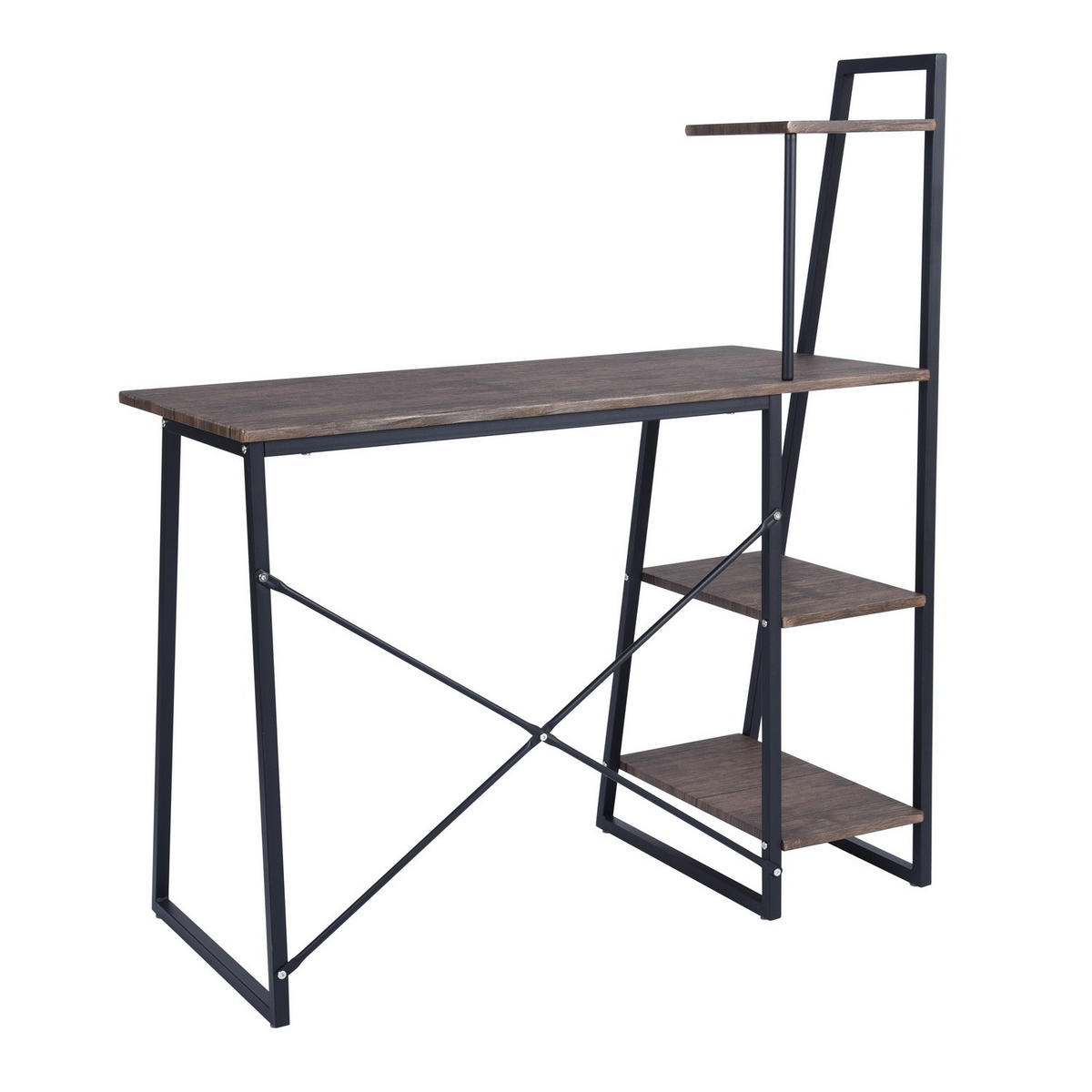 SCHREIBTISCH braun - Braun, Holzwerkstoff/Metall (50/117/75cm) - Urban Meuble