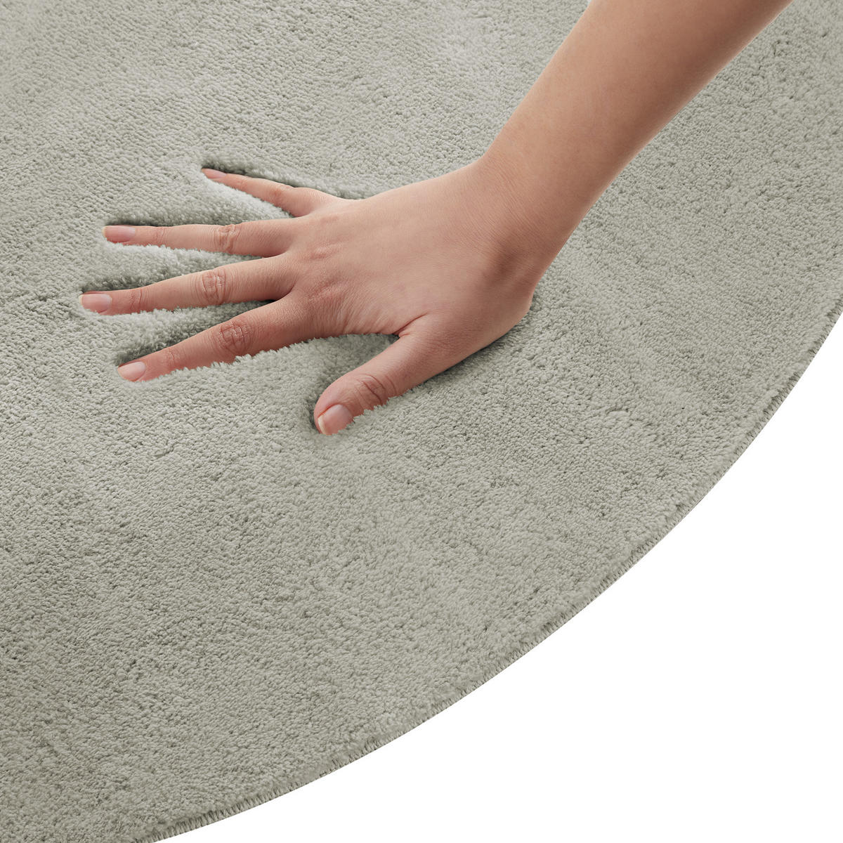KURZFLORTEPPICH Soft Zone,rutschfeste Unterseite,Sand - Sandfarben, Kunststoff (120/120cm) - tectake