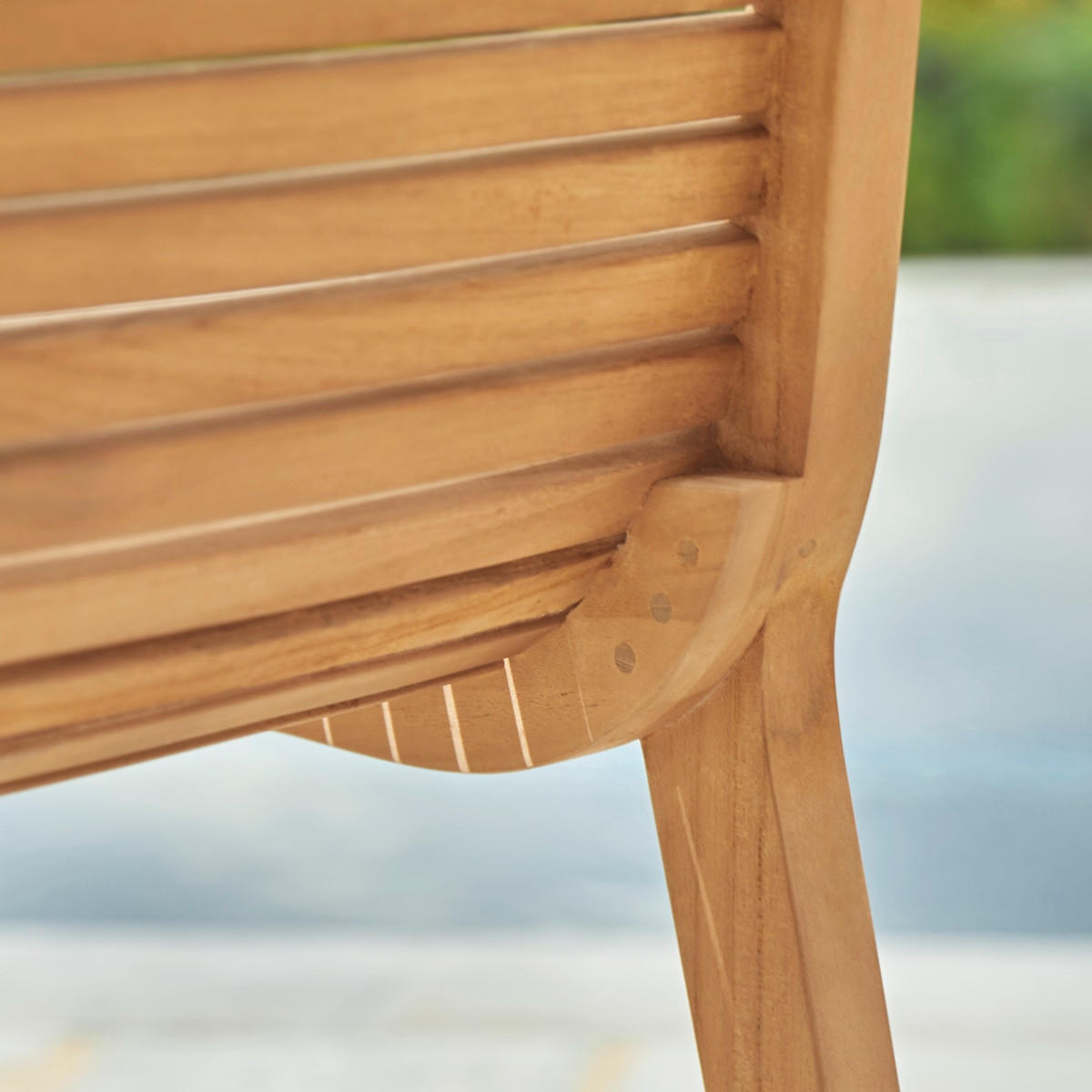 GARTENMÖBEL-SET 3-tlg Téo Natur aus Teak - Naturfarben, Holz - Tikamoon