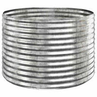 HOCHBEET Verzinkter Stahl 100x100x68 cm Silbern - Silberfarben, Metall (100/68/100cm)
