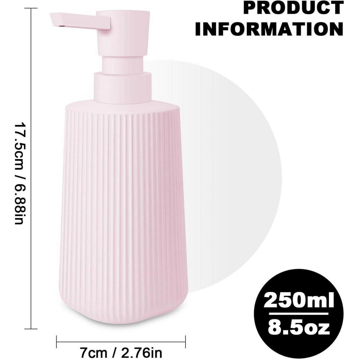 SEIFENSPENDER Glas Rosa 250ml 2er Set - Rosa, Glas (7/18/7cm)