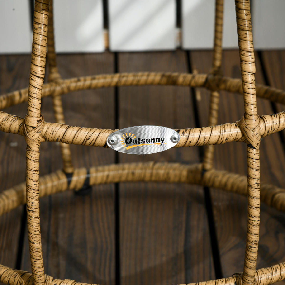 BISTROSET Rattan Sand/Dunkelgrau 3-tlg. - Beige, Metall - ComfortXL