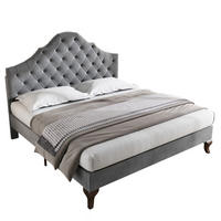 POLSTERBETT 140/200 cm in Grau mit Lattenrost, höhenverstellbarem Kopfteil und Samt - Schwarz/Grau, Holzwerkstoff/Textil (140/200cm) - STILVORA
