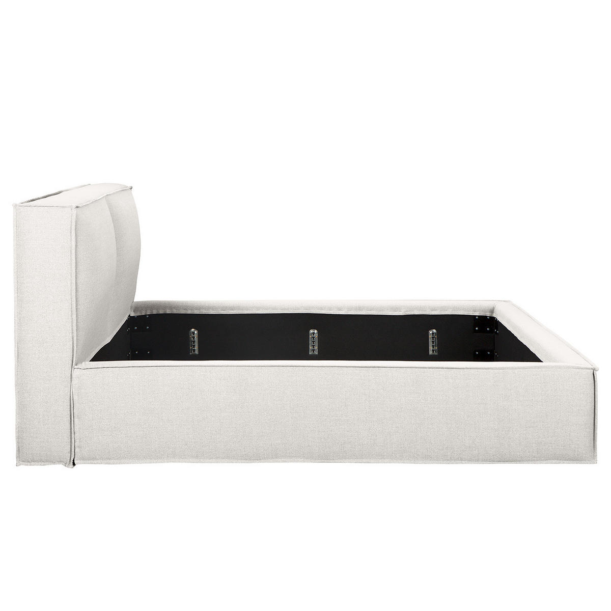 POLSTERBETT - Weiß, Textil (160/200cm) - home24