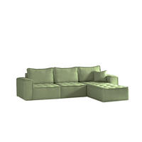ECKSOFA Sande In Alpine - Hellgrün, Holzwerkstoff/Textil (292/192cm) - Fun Möbel