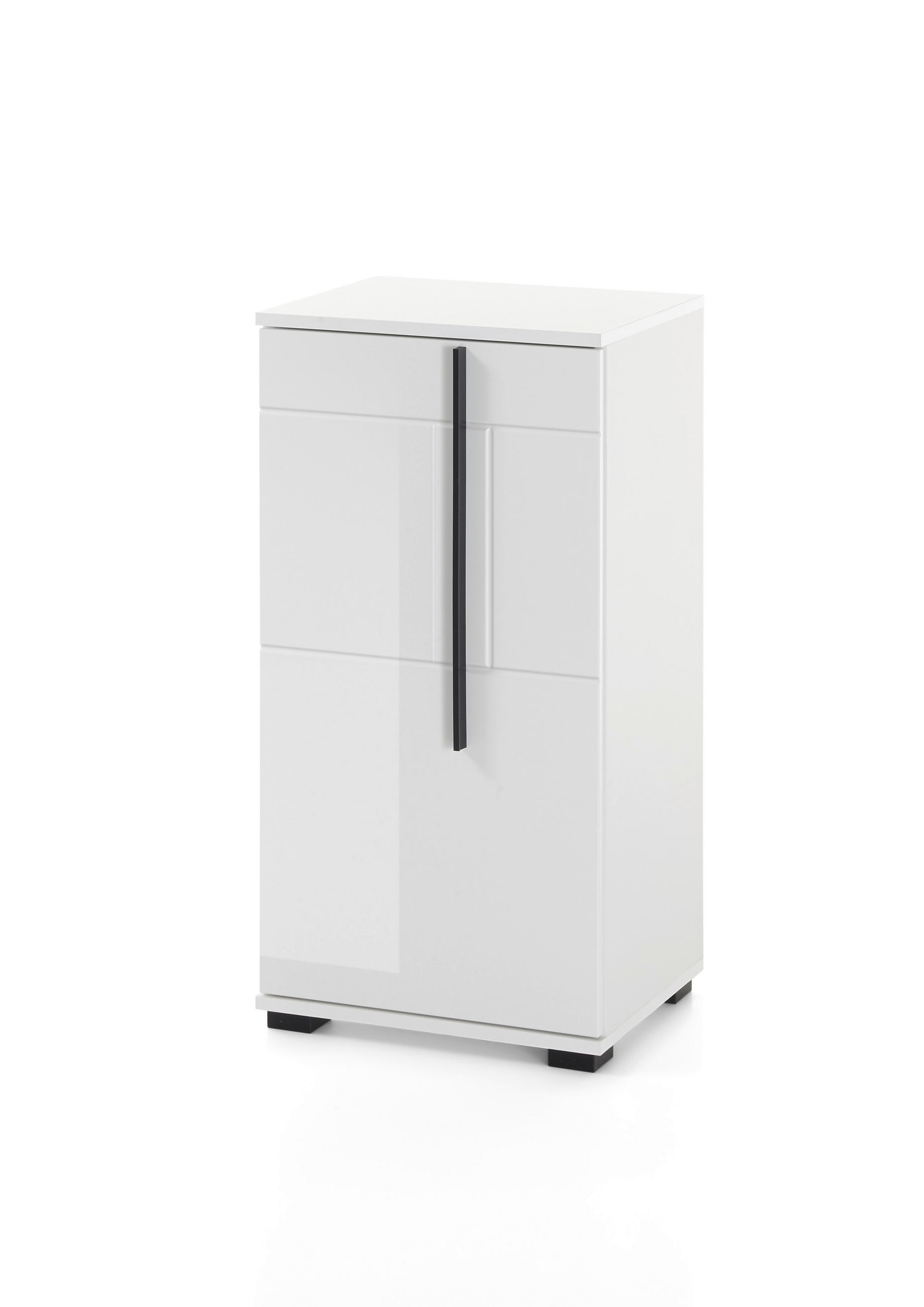 Livojo Badschrank Weiß Hochglanz 45x88x35 cm