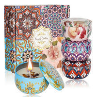 DUFTKERZEN 4-teiliges Set Sojawachs Aromatherapie - Multicolor, Paraffin (4cm)