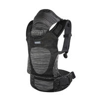 BABYTRAGE Hoody Fly schwarz Hüftsitz, 3 Tragepositionen, Strickstoff, gepolsterte Gurte, 15 kg - Schwarz, Textil (25/15/65cm) - Kikka boo