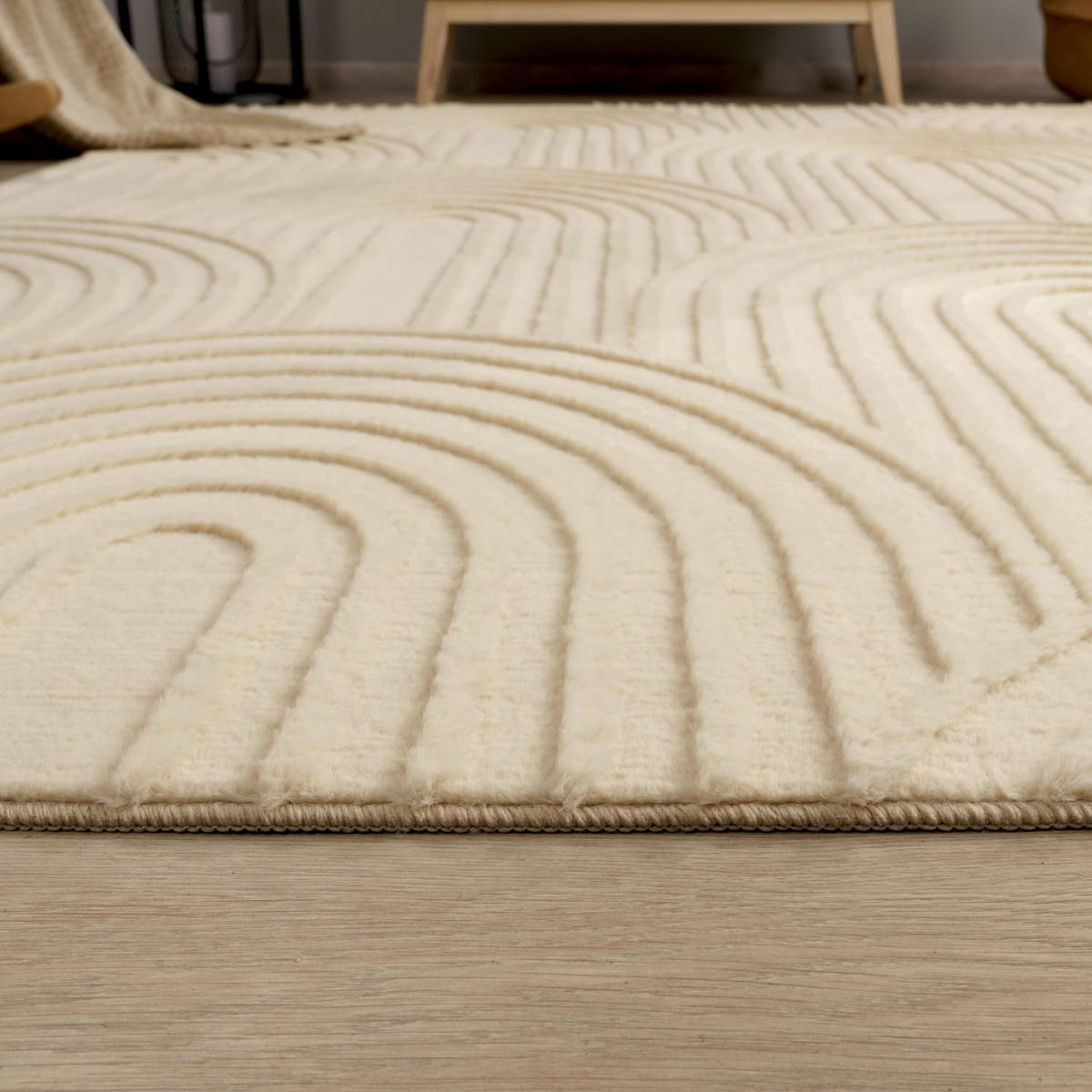 FLACHWEBETEPPICH Boho Beige 80 x 150 cm - Beige, Kunststoff (80/150cm) - TT Home