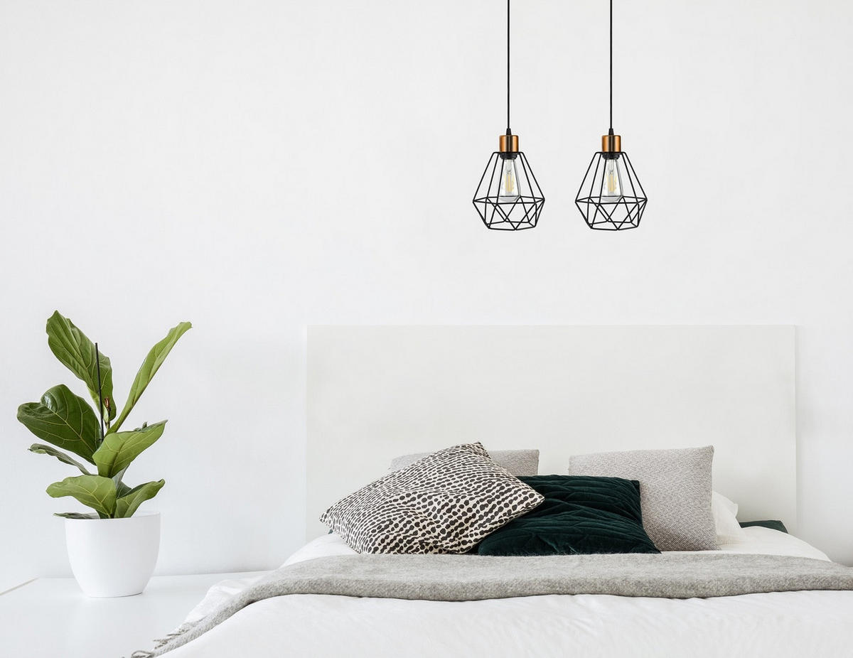 PENDELLEUCHTE EDISON II - Goldfarben/Schwarz, Metall (20/50/100cm) - kiki design