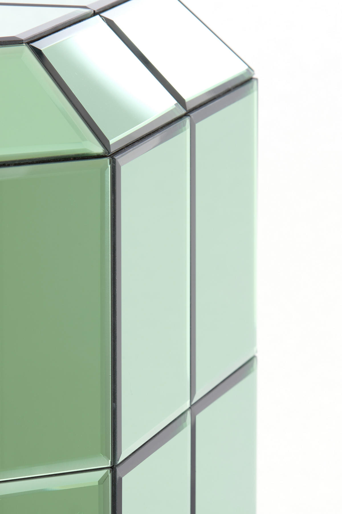 BLUMENSÄULE Luciano Grün 40/40/40 cm - Grün, Glas (40/40/40cm) - Light & Living