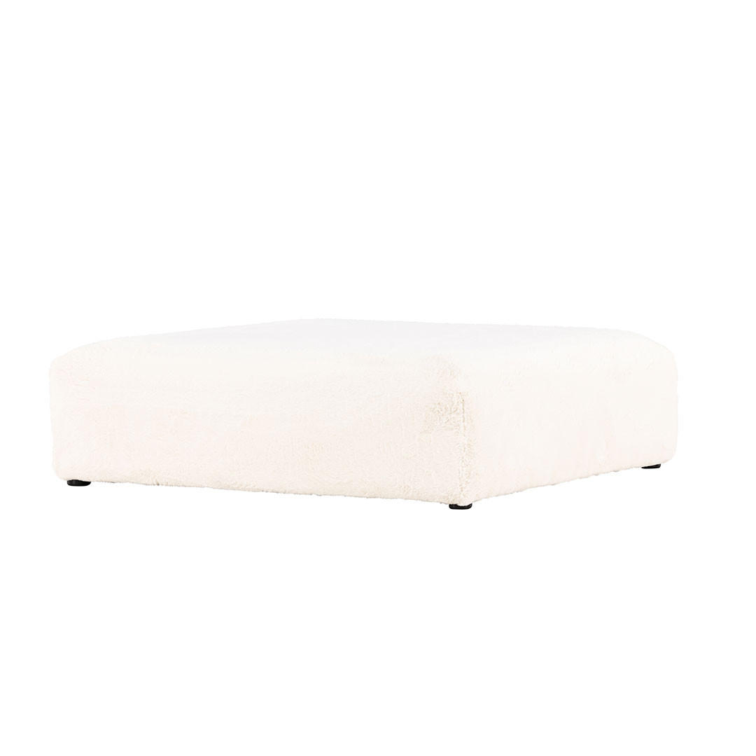 POUF, Davie, Beige, Stoff, 100 x 100 x 30 cm - Beige, Textil (100/30/100cm) - ebuy24