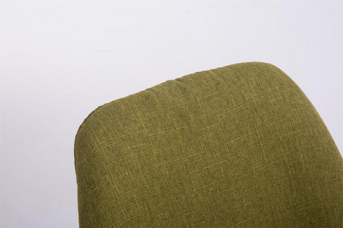 DREHSTUHL Stoff grün - Eukalyptusholzfarben/Grün, Holz/Textil (48/84/56cm) - CLP