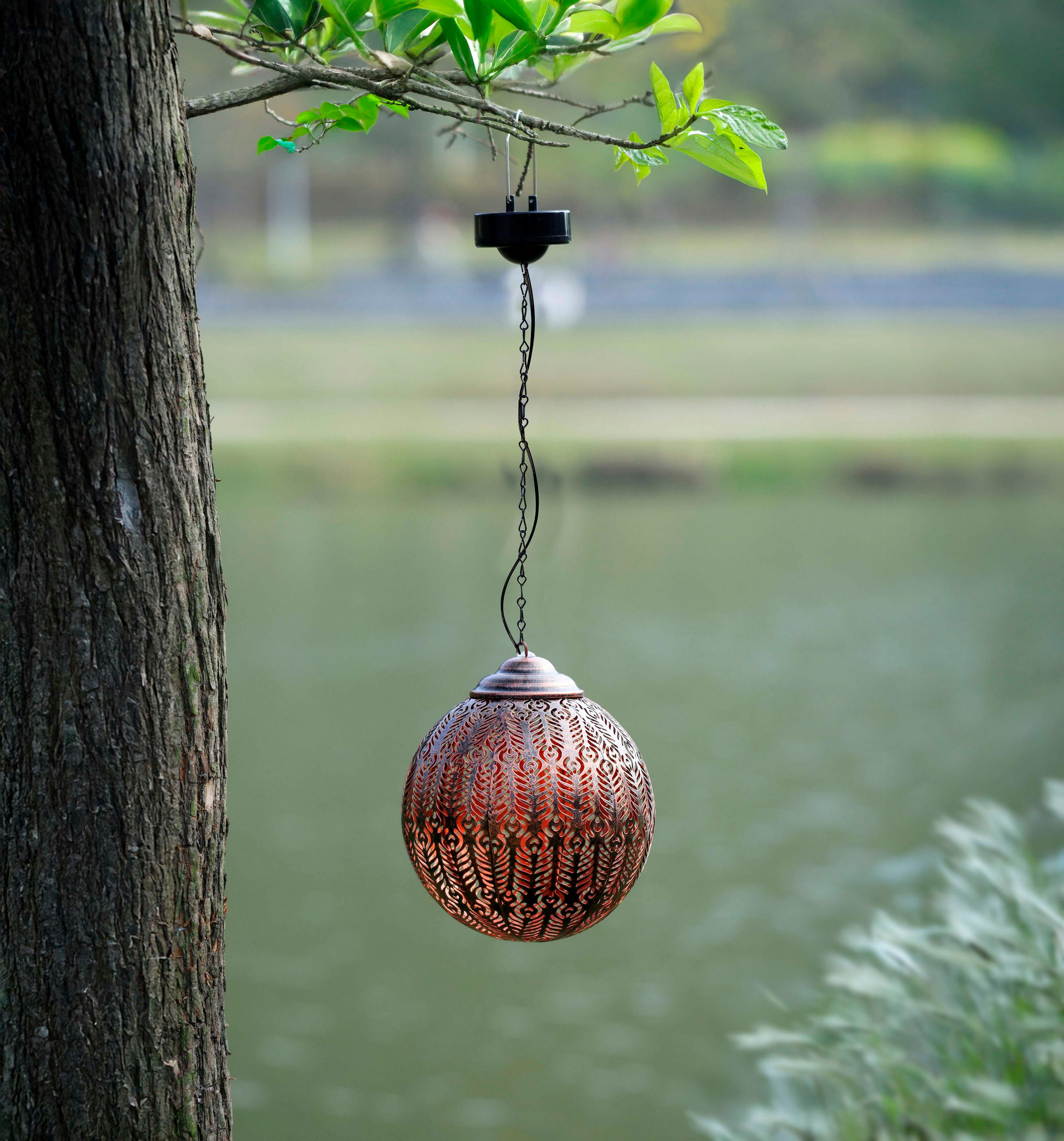 SOLARLAMPEN Orientalisch - stilvolles Set mit hängenden und steckbaren Lampen für stimmungsvolle Abende im Garten - Weiß, Kunststoff (18.3/18.3/59cm) - Northpoint