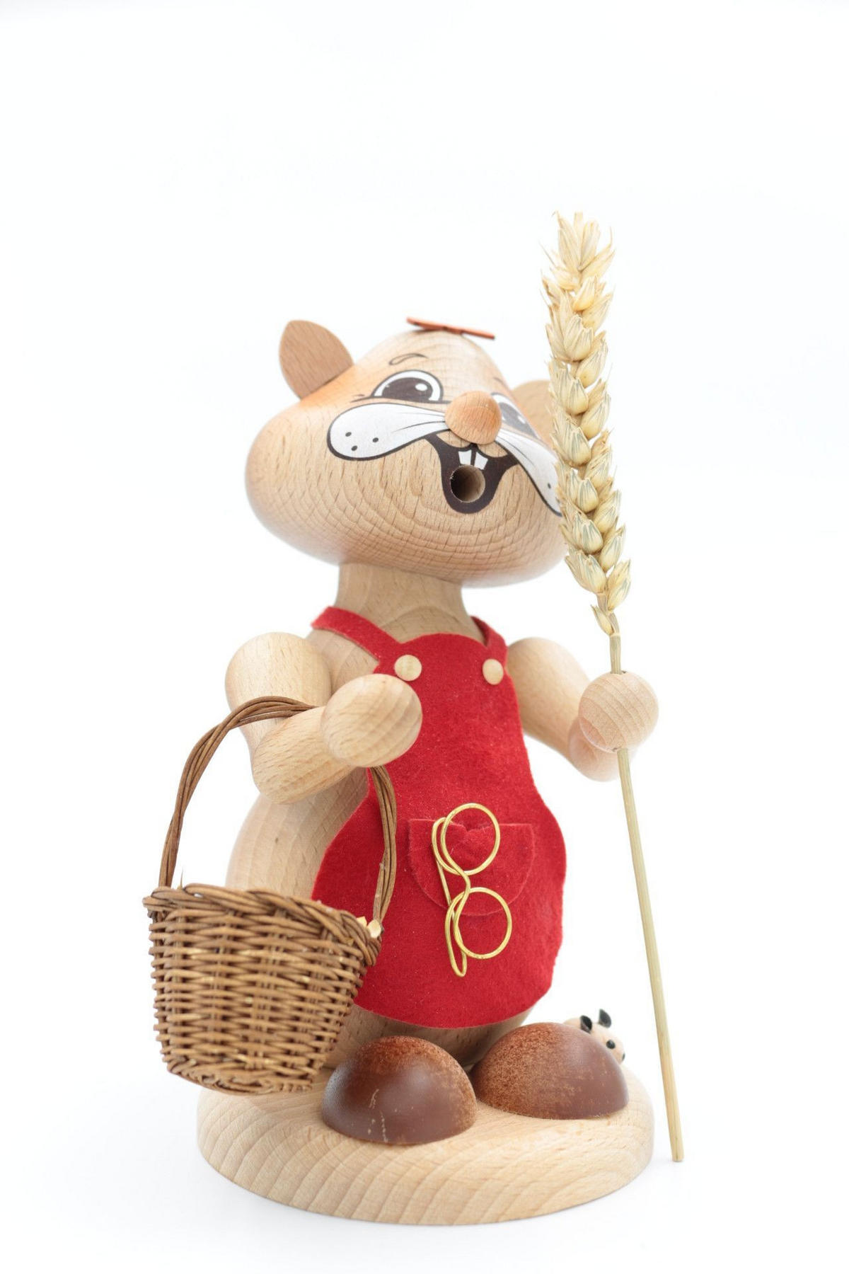 RAUCHFIGUR Hamster Urhamster-Frau 18 cm - Multicolor, Holz (12/18/0.1cm)