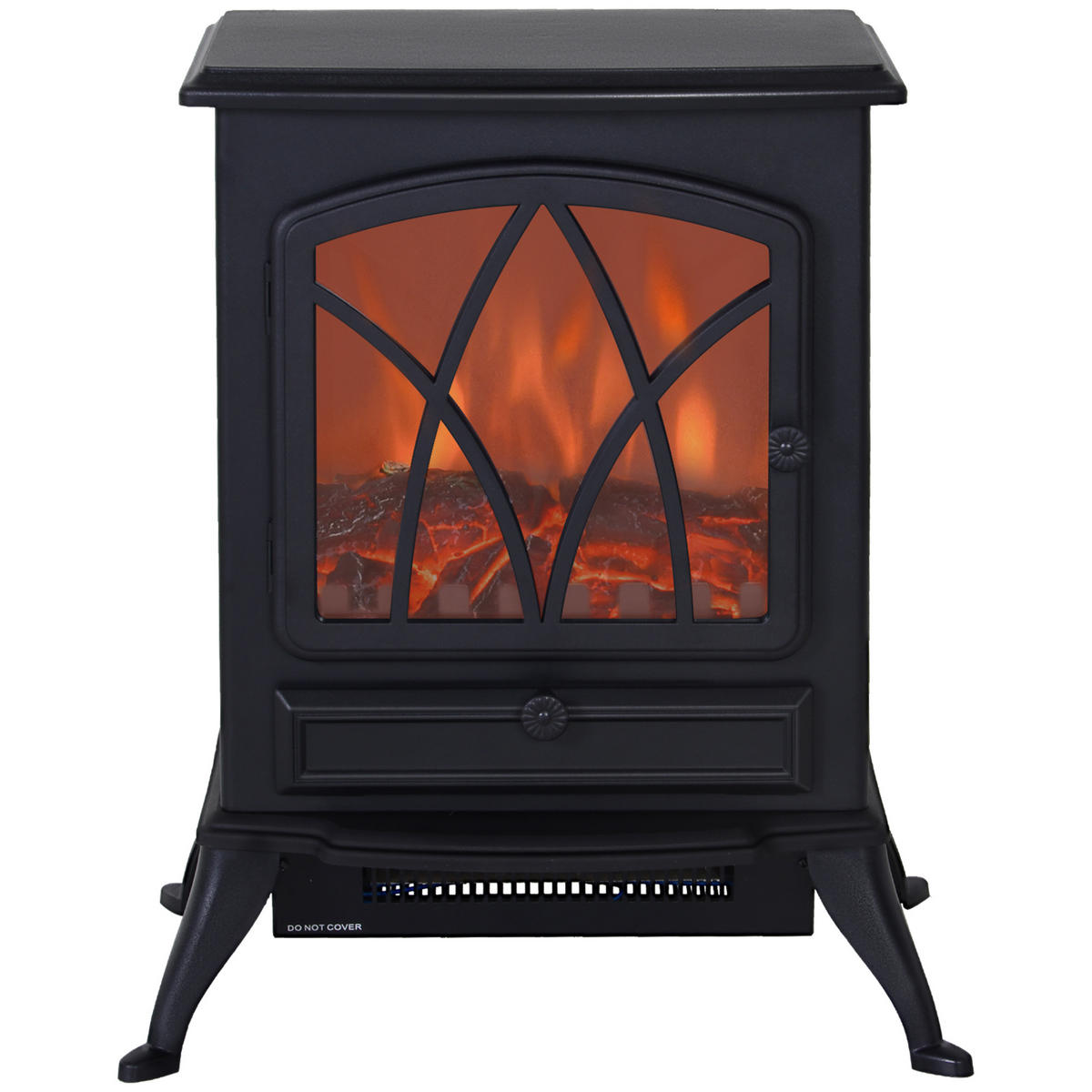 ELEKTROKAMIN DE-16999 Tragbar mit LED-Flammeneffekt Schwarz - Schwarz, Metall (285/54/45cm) - ComfortXL