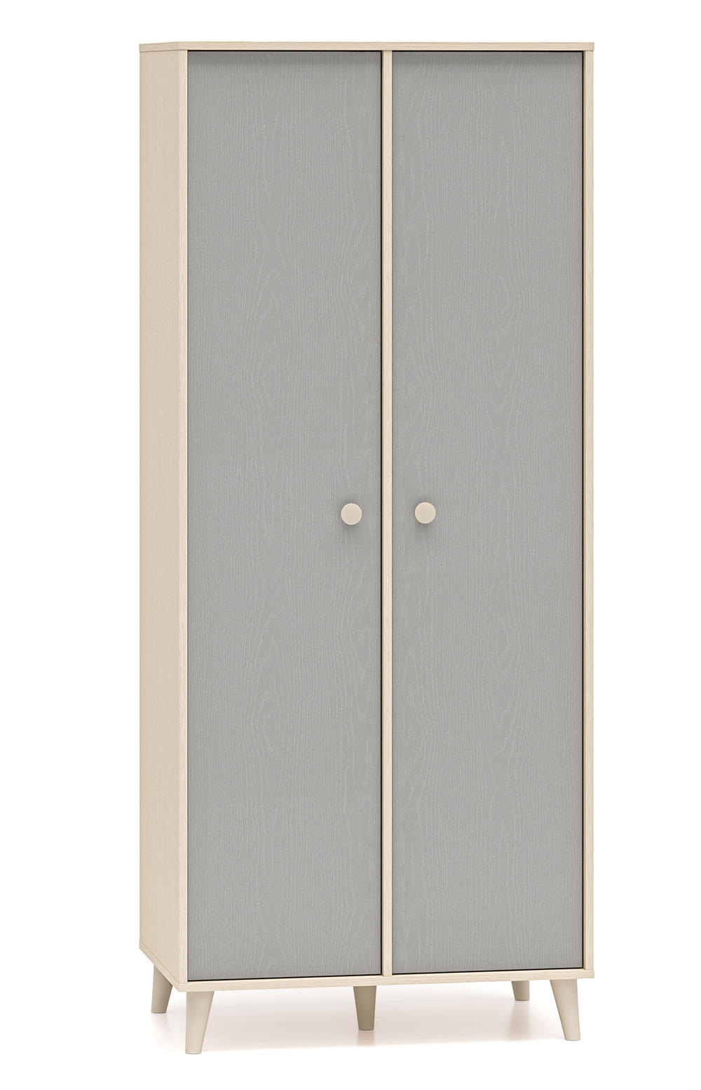 Feldmann-Wohnen Kleiderschrank Grau 80x190x51 cm