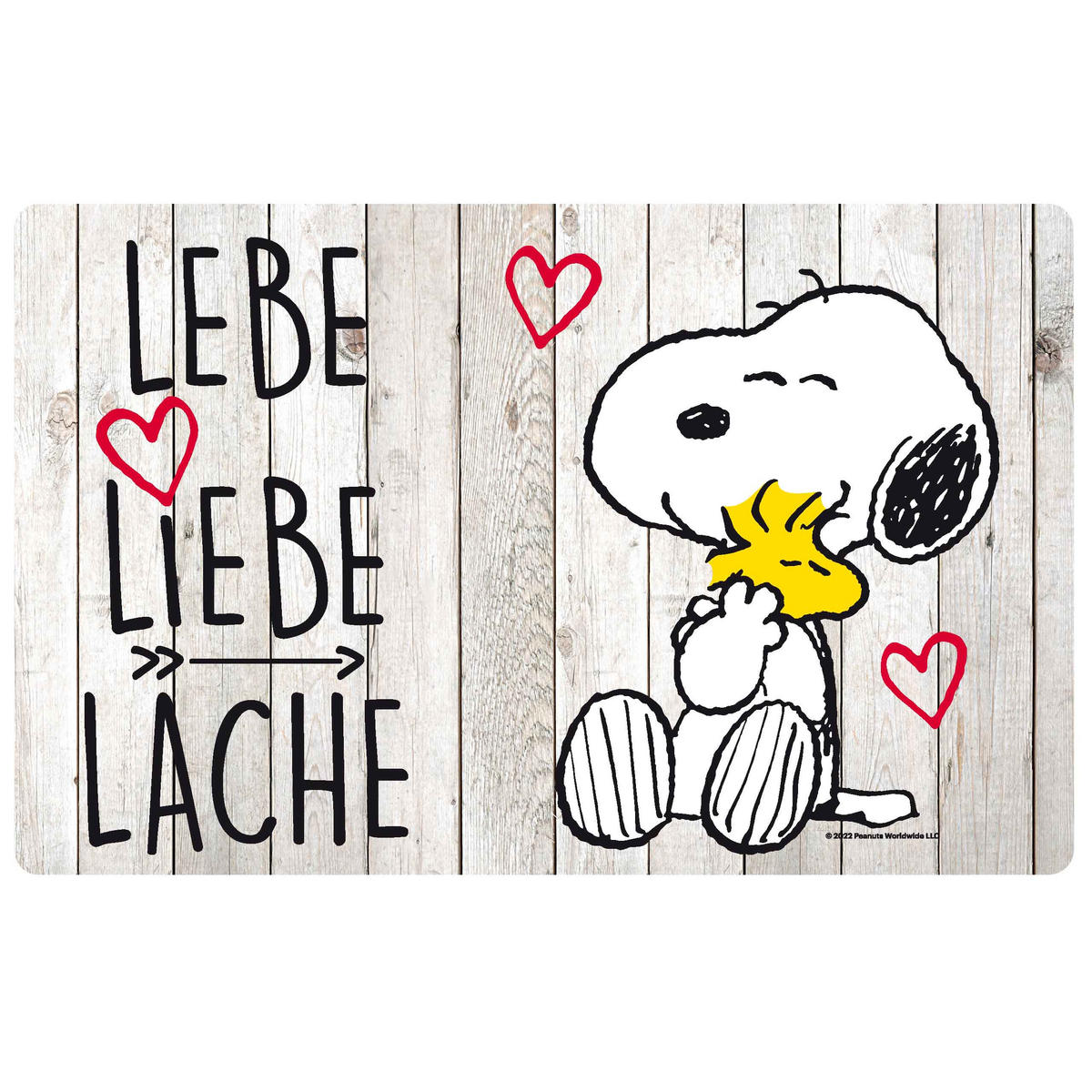 BROTDOSE The Peanuts Snoopy Lebe Liebe Lache Grau 17,5 x 12,8 x 6,9 cm - Grau, Kunststoff (17.5/6.9/12.8cm) - United Labels