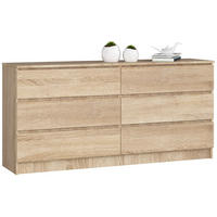 KOMMODE Eiche Sonoma 77/160/40 - Sonoma Eiche, Holzwerkstoff (160/77/40cm) - RAUMHIRSCH FURNITURE