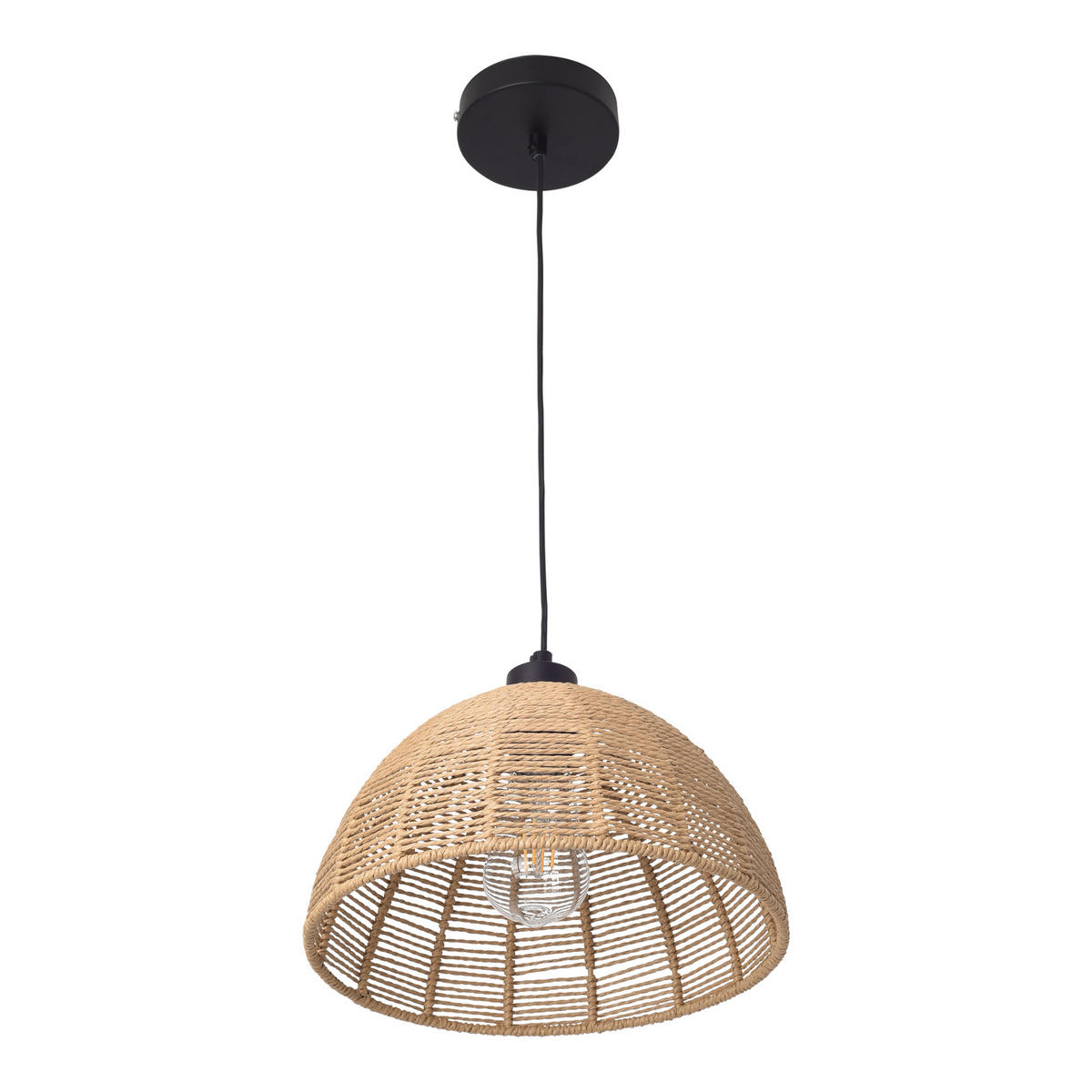 HÄNGELAMPE Romsey - Beige, Naturmaterialien/Metall (28/28/158cm) - lux.pro