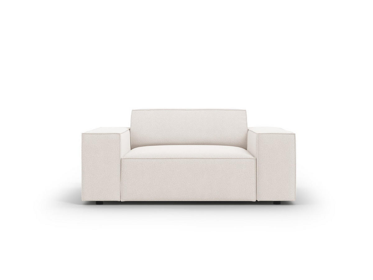 SESSEL Jodie aus strukturiertem Stoff leichtes beige - Beige, Textil (102/70/124cm) - Micadoni