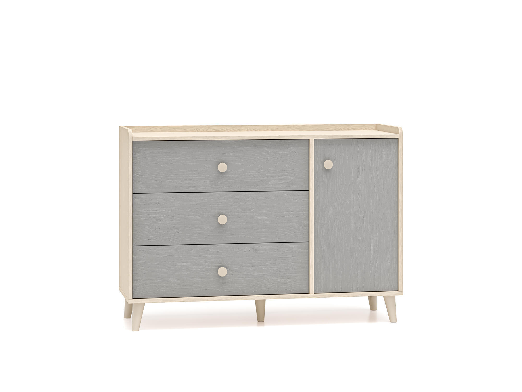 SIDEBOARD MEVEL Grau 120x40x85 cm - Grau, Holzwerkstoff (120/85/40cm) - FURNLUX