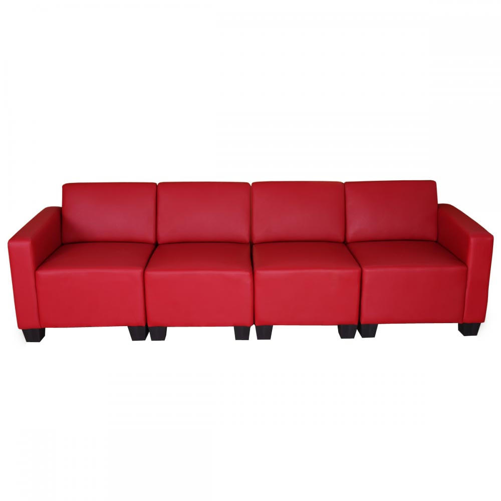 4-SITZER SOFA Rot - Rot, Textil (250/76/72cm) - MCW