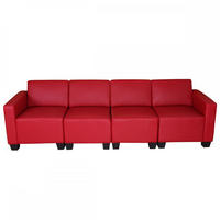 4-SITZER SOFA Rot - Rot, Textil (250/76/72cm) - MCW