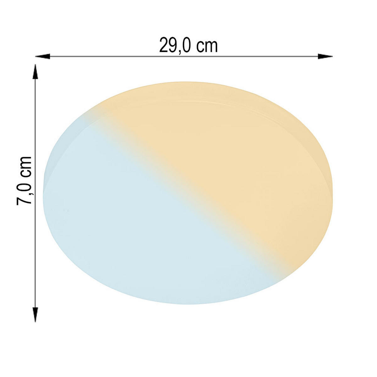 LED DECKENLEUCHTE weiß D 29 cm COOL&COSY - Weiß, Metall (29/29/7cm) - Briloner