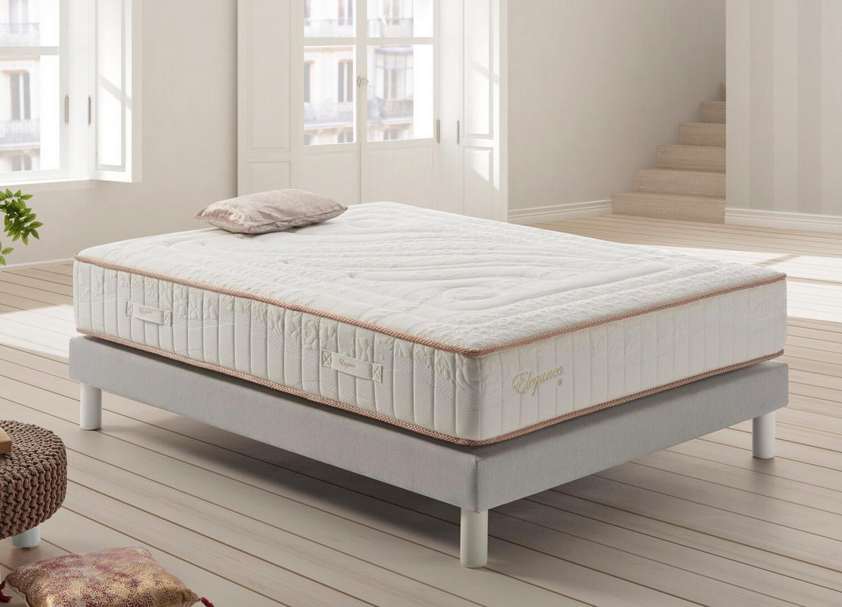 MATRATZE 90x190 Elegance Premier H2/H3 30 cm - Weiß, Textil (90/190cm) - Simpur