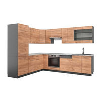 ECKKÜCHE Fame-Line Goldkraft Eiche/Anthrazit 227 x 287 cm, AP Marmor - Anthrazit/Eiche Wotan, Holzwerkstoff (287/81.6/60cm) - Vicco