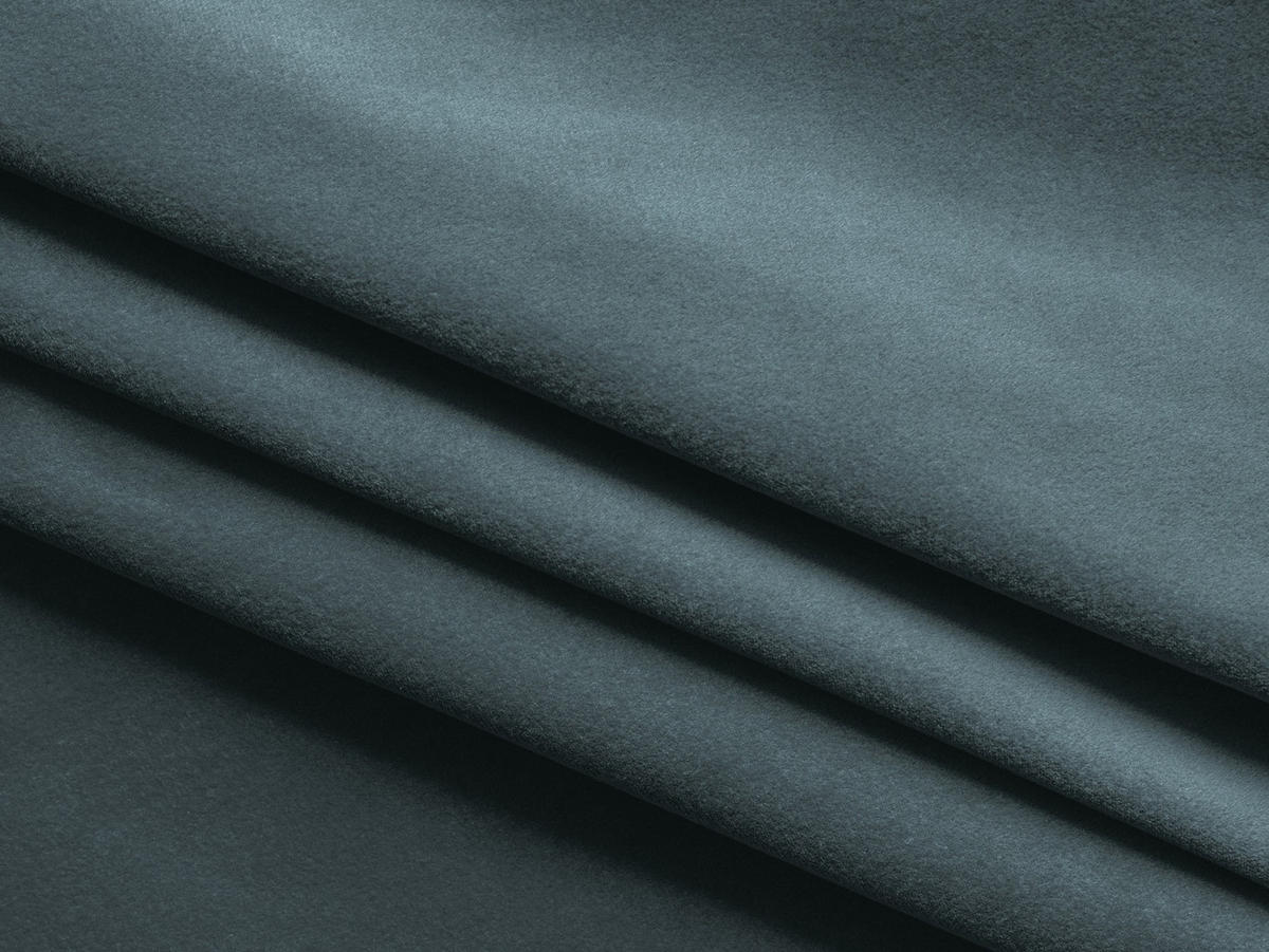 POUF Samt Stoff Blau - Blau/Petrol, Kunststoff/Textil (102/40/62cm) - Makamii