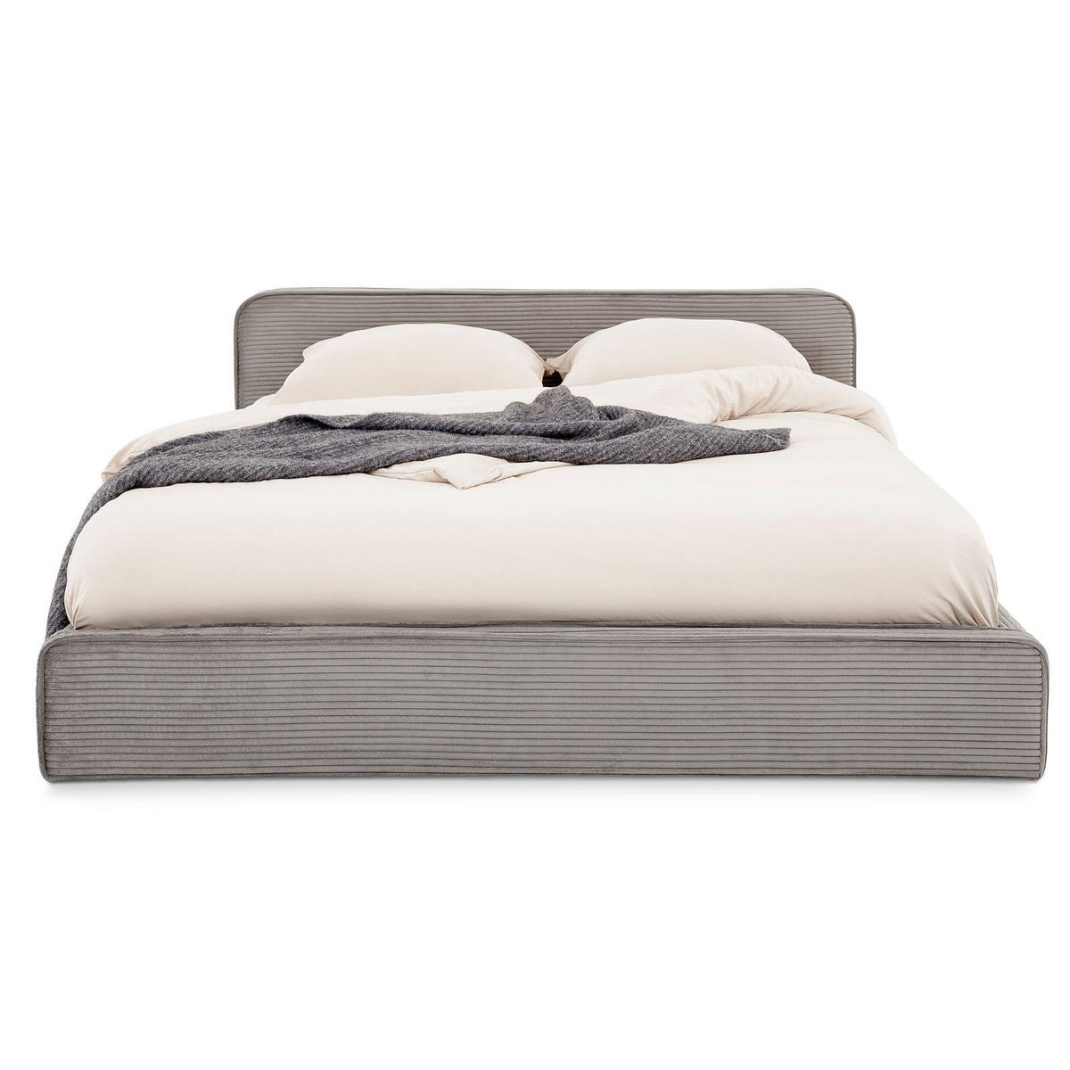 POLSTERBETT CURSIO 140x200 cm grau - Grau, Textil (140/200cm) - IDIMEX