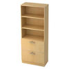 HÄNGEREGISTER Kombi - 2 Schübe 42/80/200,4 cm in Ahornfarben Chromgriff - Ahornfarben, Holzwerkstoff (80/200.4/42cm) - bümö