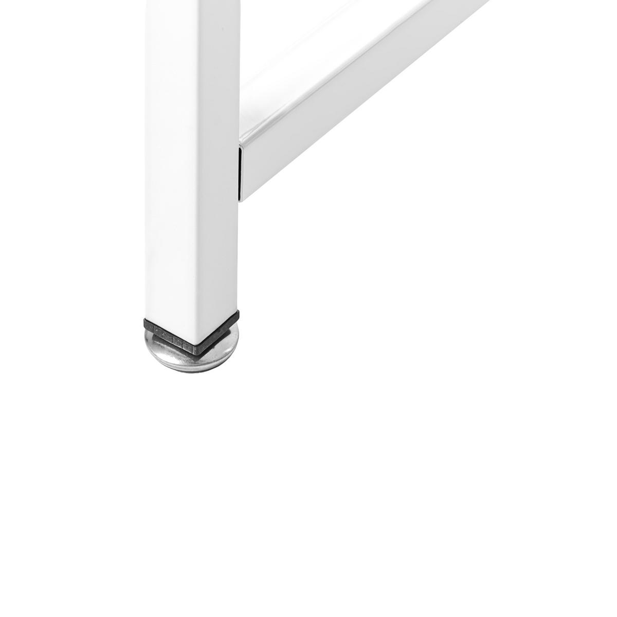 PSACÍ STŮL Světle hnědý/Bílý 120/60 cm Andaste - světle hnědá, kov (60/120/75cm) - Beliani