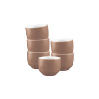 ESPRESSOTASSEN OHNE HENKEL Sento Home Pure Colors Cocoa Brown 80 ml 6er Set - Hellbraun, Keramik (0.08L) - Seltmann Weiden