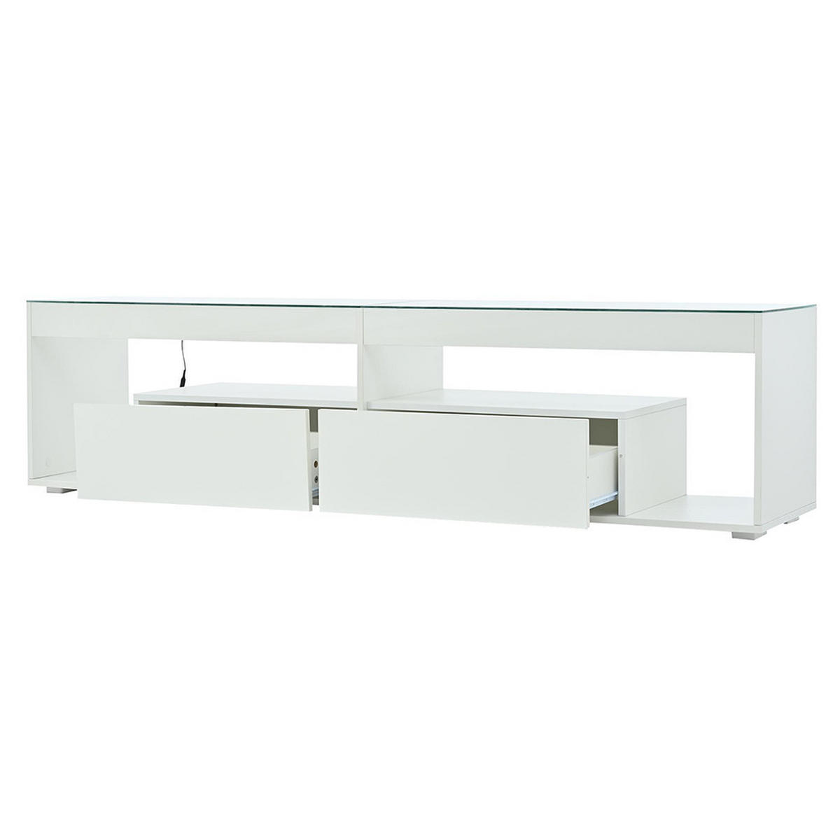 NISKI ORMARIĆ s 2 ladice, bijela - bijela, drvni materijal (180/46/40cm) - KOMHTOM