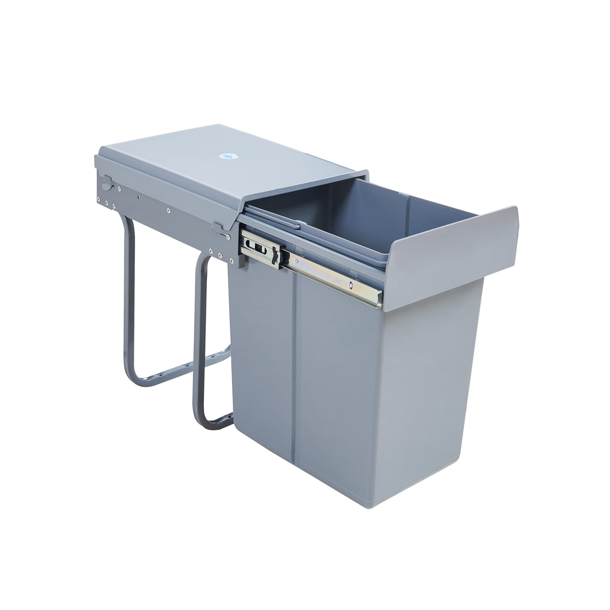 VESTAVĚNÝ KOŠ NA ODPAD Froland - šedá, kov/plast (34/42/26cm) - [en.casa]