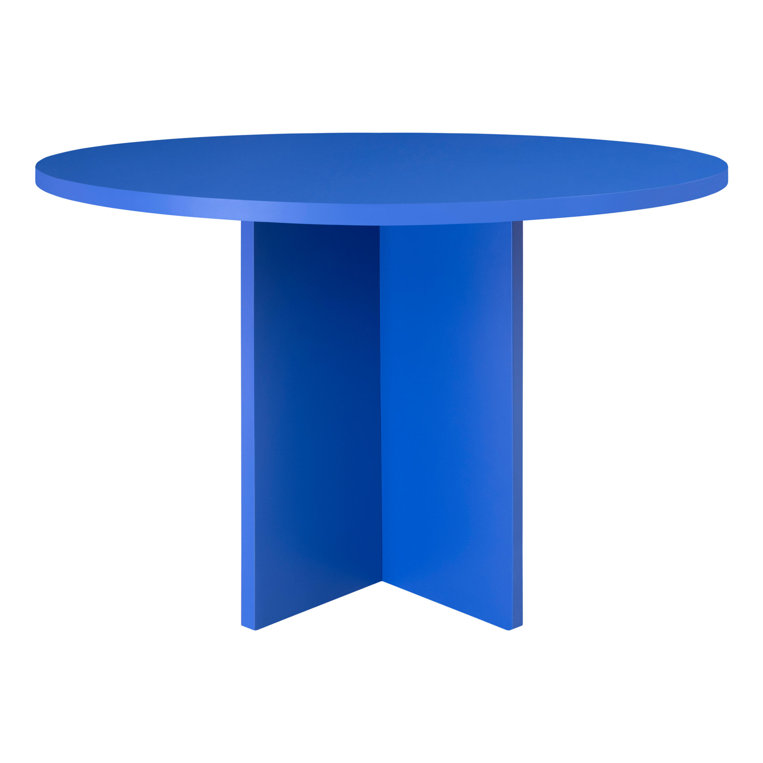 ESSTISCH Runder mit laminiertem 3 cm in Blau, 120 cm - Blau, Holzwerkstoff (120/120/75cm) - RNT By Really Nice Things