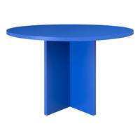 ESSTISCH Runder mit laminiertem 3 cm in Blau, 120 cm - Blau, Holzwerkstoff (120/120/75cm) - RNT By Really Nice Things
