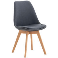 ESSZIMMERSTUHL Lines, Stoff dunkelgrau - Dunkelgrau/Naturfarben, Holz/Textil (49/83/50cm) - TPFLiving