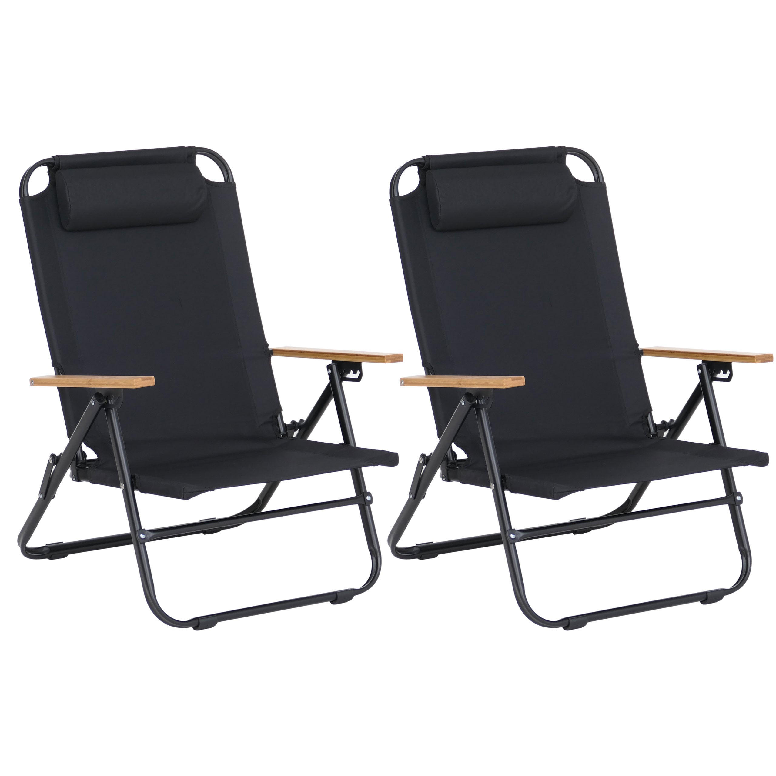 CAMPINGSTUHL Schwarz - Schwarz, Metall (61/85/67cm) - MCW