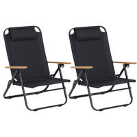 CAMPINGSTUHL Schwarz - Schwarz, Metall (61/85/67cm) - MCW