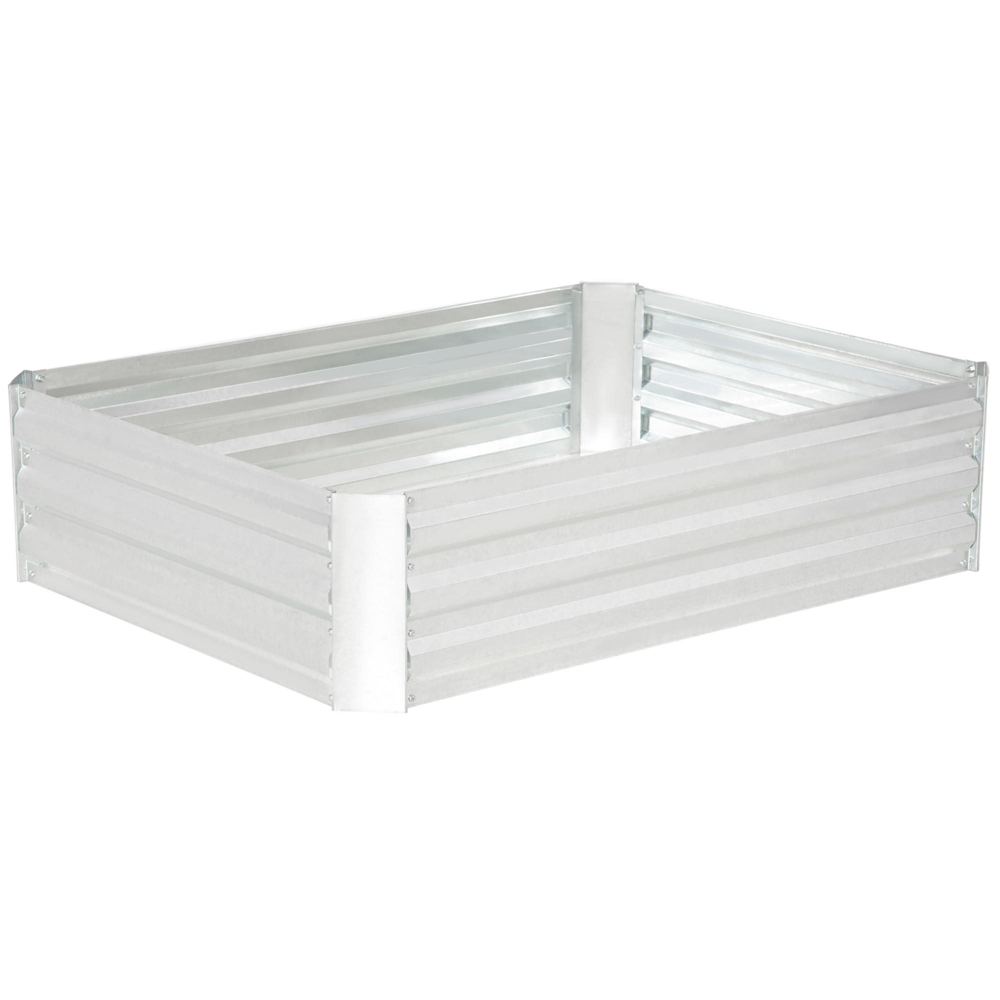HOCHBEET 120x90x30 cm Stahl silber - Silberfarben, Metall (120/30/90cm) - LEBENLANG