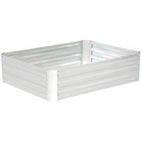 HOCHBEET 120x90x30 cm Stahl silber - Silberfarben, Metall (120/30/90cm) - LEBENLANG