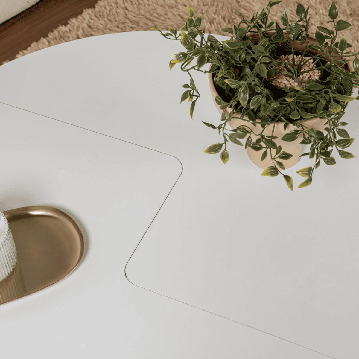 COUCHTISCH (2er-Set) moira 90/90/41 cm - Weiß, Holzwerkstoff (90/90/41cm) - Calicosy