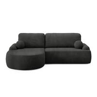 ECKSOFA CLEO II mit Schlaffunktion Version Linke Poso 34 - Dunkelgrau, Kunststoff (264/172cm) - Lookway